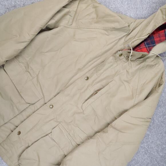 VTG 70s California Imperial Zip Snap XL Beige Long Sleeve Blanket Lined Jacket - Picture 11 of 12